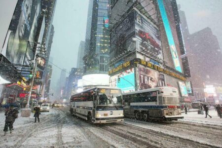 Les plus belles photos de la tempête de neige à New York