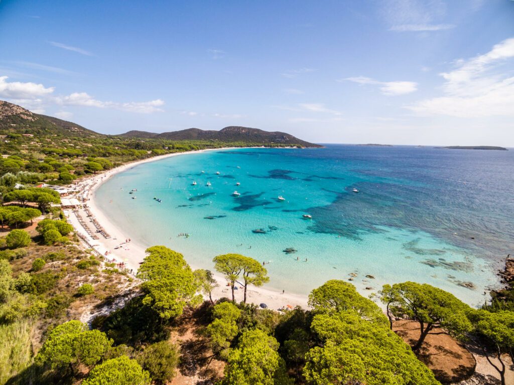 Plage de Palombaggia vue