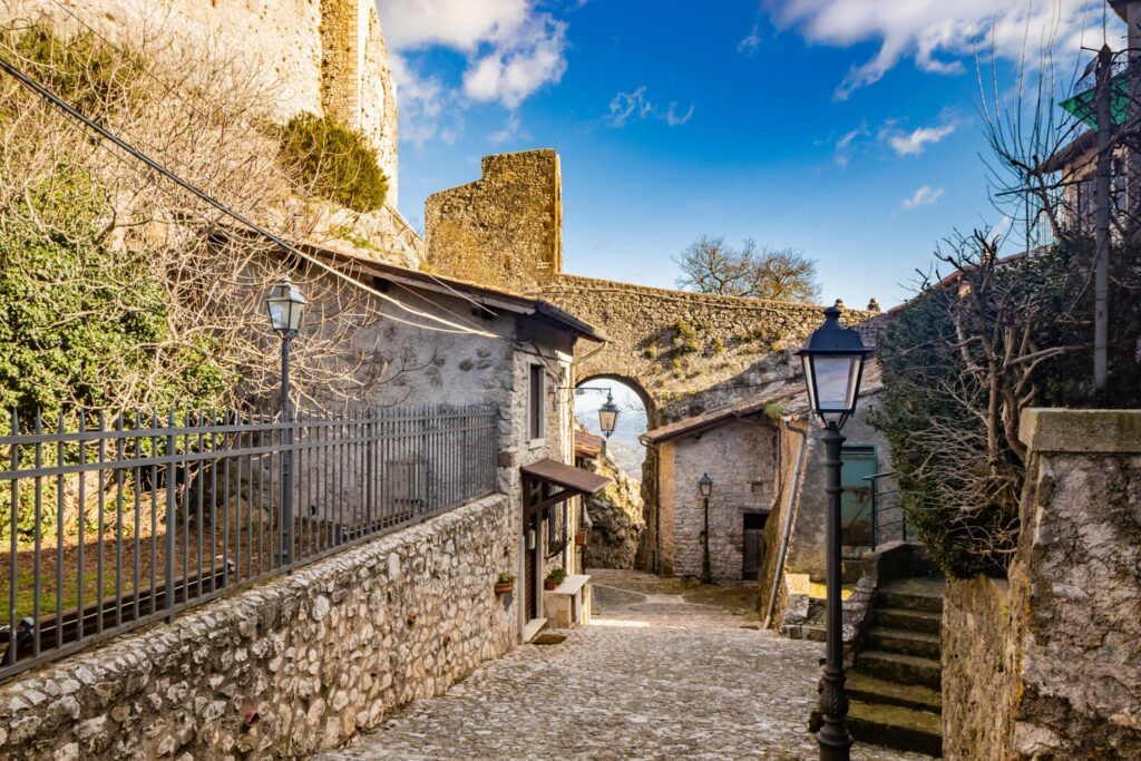 Le village de Palestrina autour de Rome