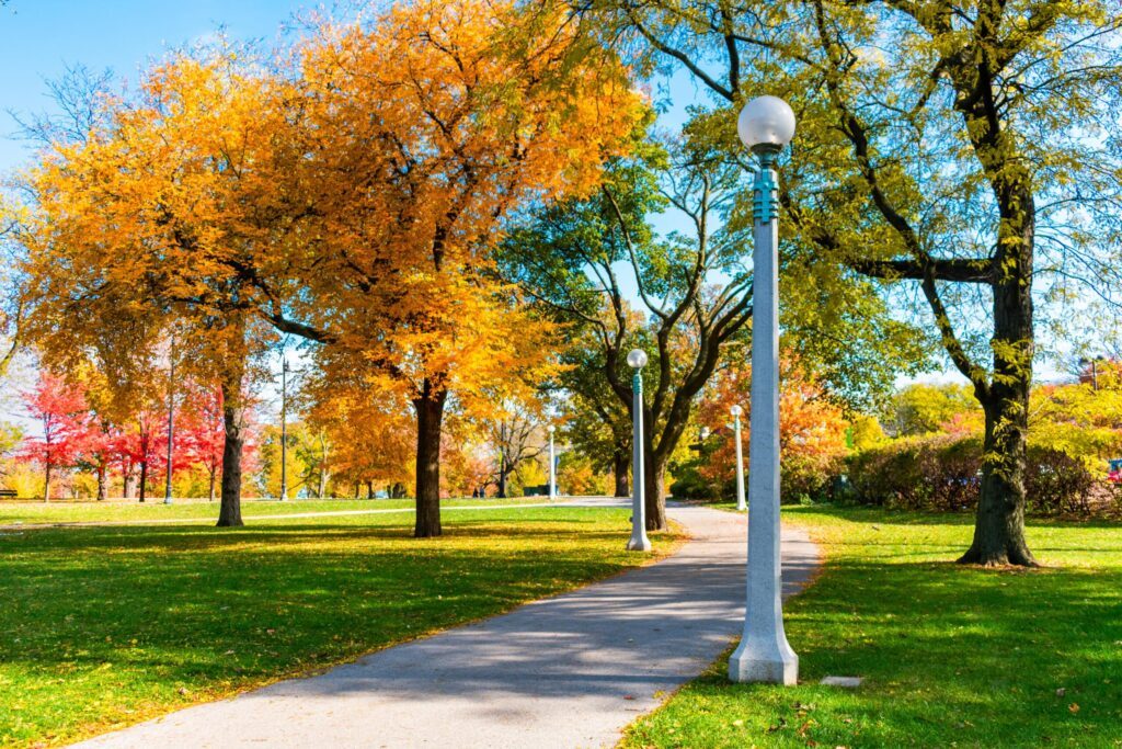 Lincoln Park à Chicago en automne