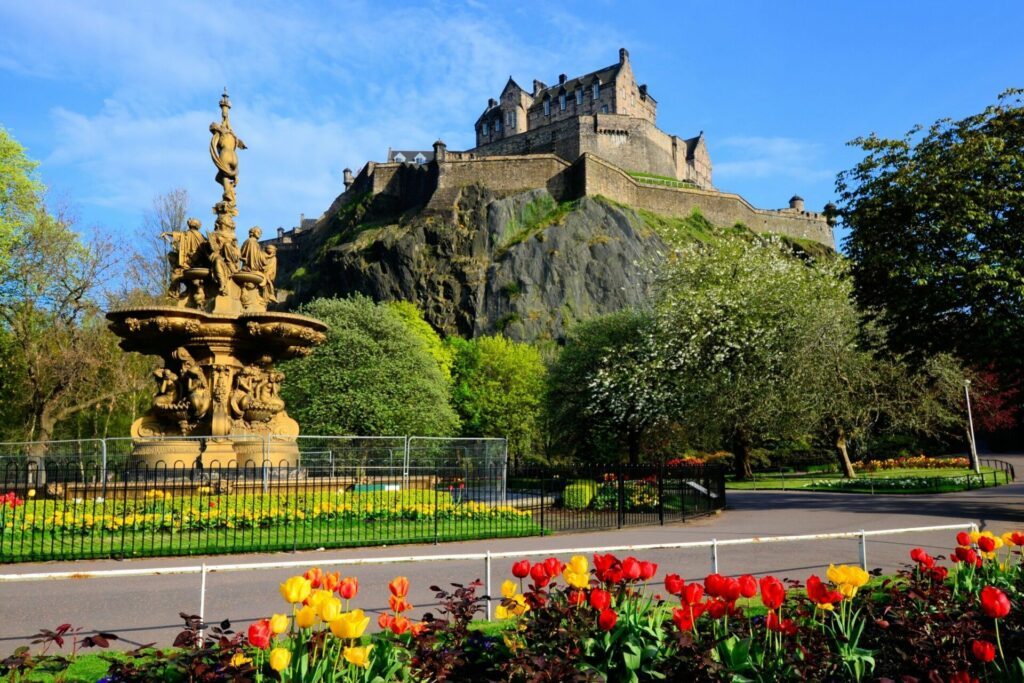 Les jardins de Princes Street à Edimbourg