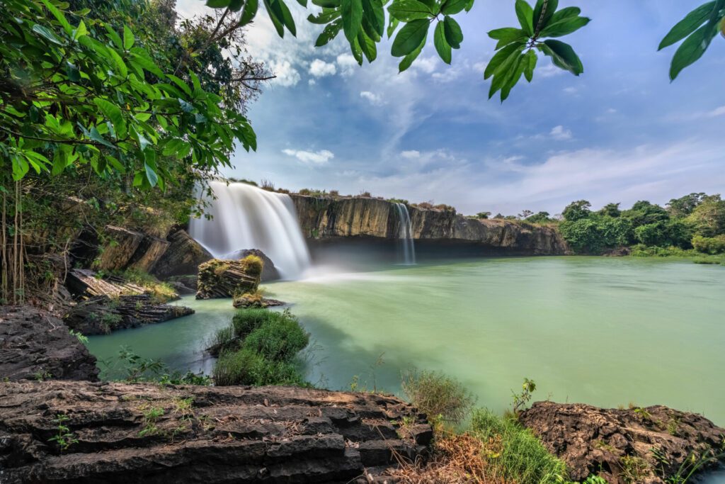 Royalty high quality free stock image aerial view of “ Dray Nur “ waterfall, Buon Me Thuot, Vietnam. “ Dray Nur “ waterfall is one of the top 10 waterfalls in Vietnam. Aerial view