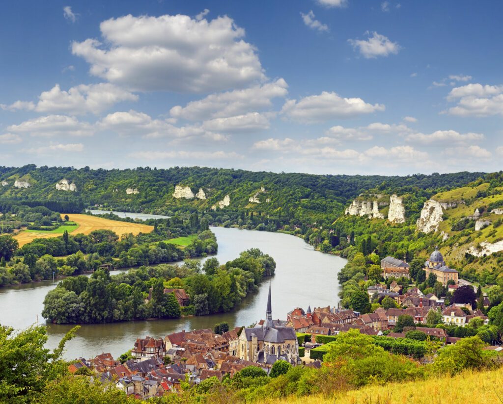 The River Seine and Les Andelys, Normandy, France