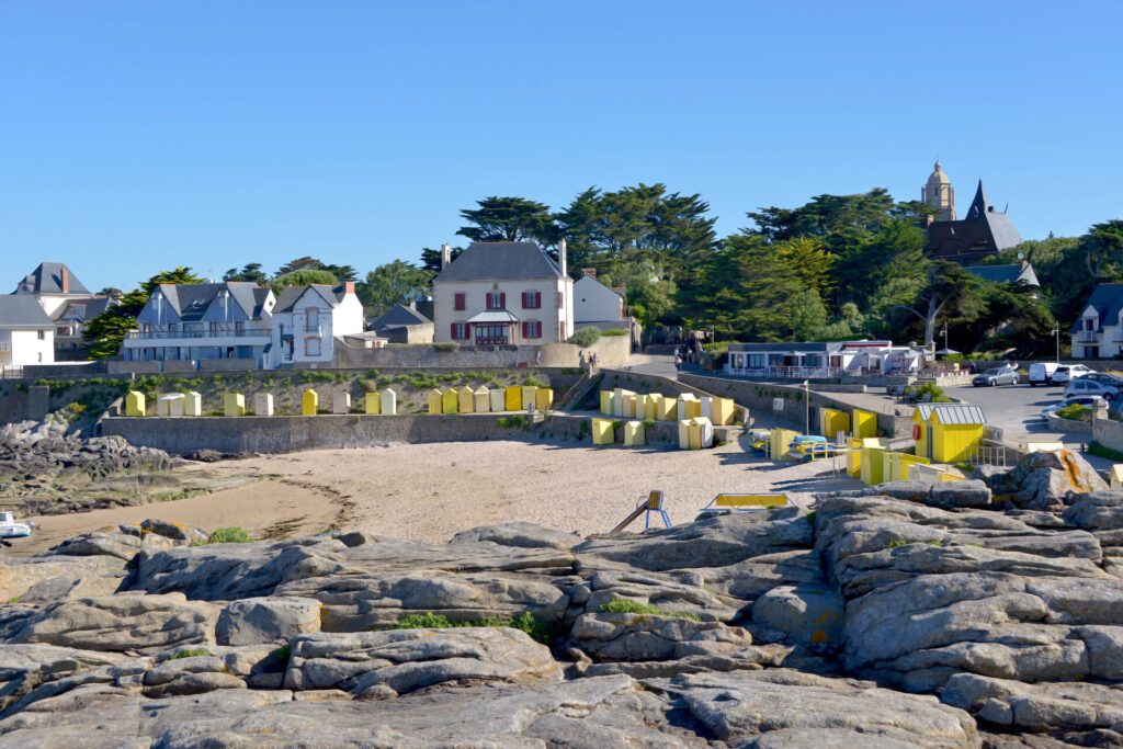 Batz-sur-mer et ses cabines jaunes