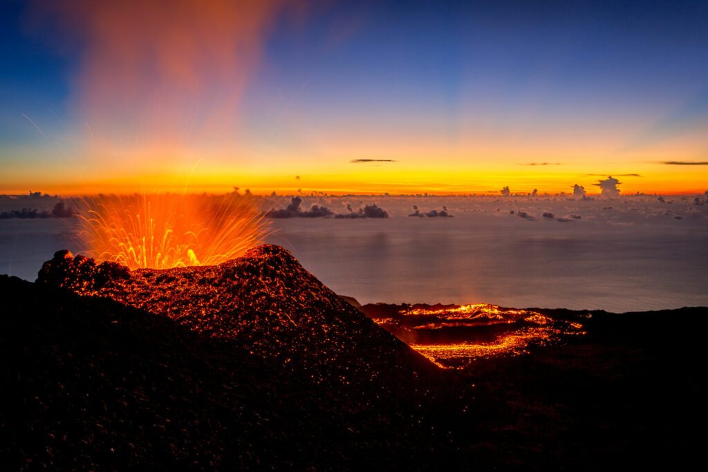 Eruption du volcan Piton de La Fournaise