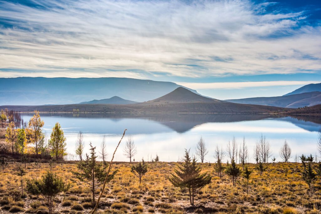 Paysage du lac Tislit au Maroc