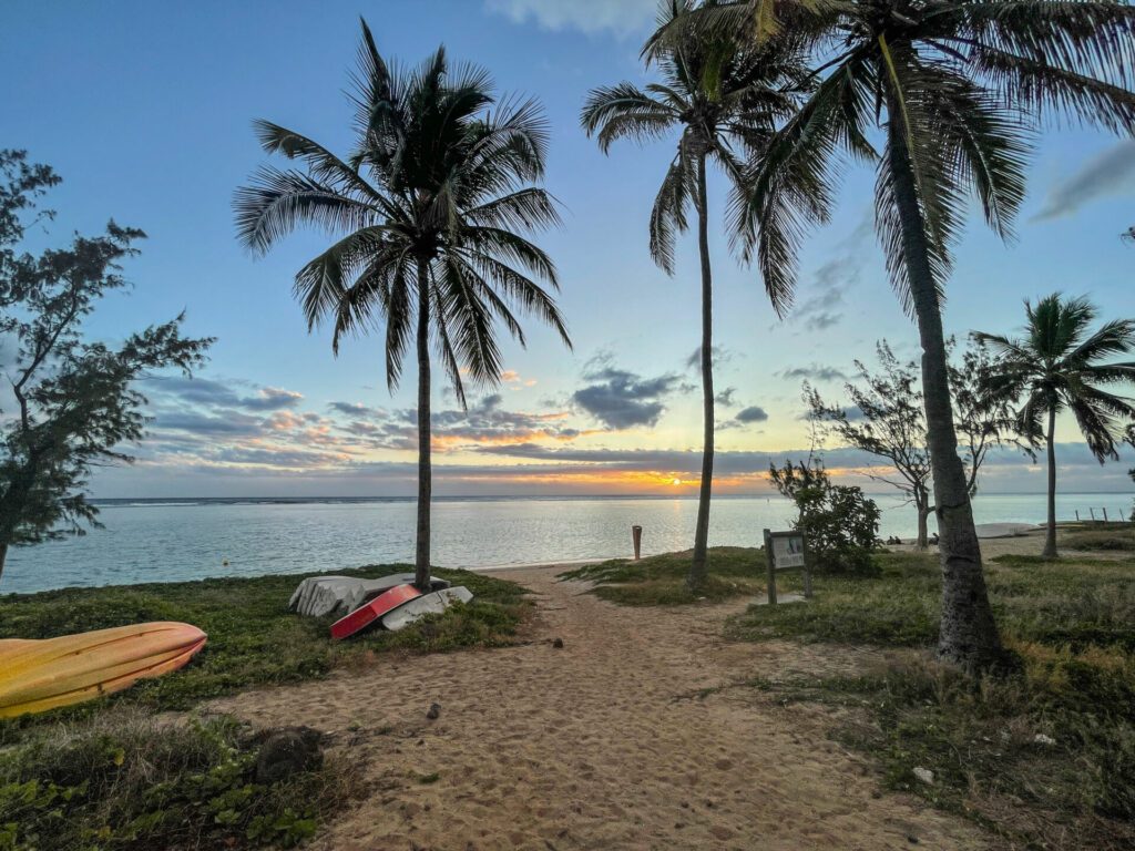 Plage de trou d'eau à la Réunion