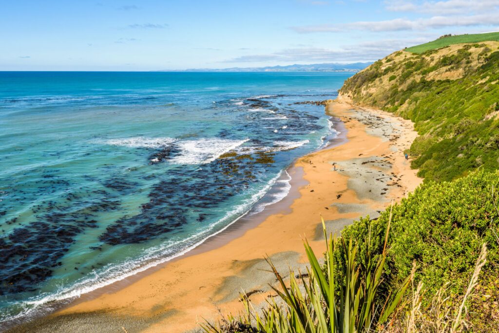 Bushy Beach à Oamaru - paysage Nouvelle Zélande