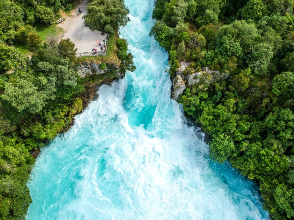 Cascades Huka Falls - paysage Nouvelle-Zélande