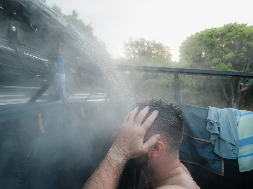 douche portable chauffante Kakadu