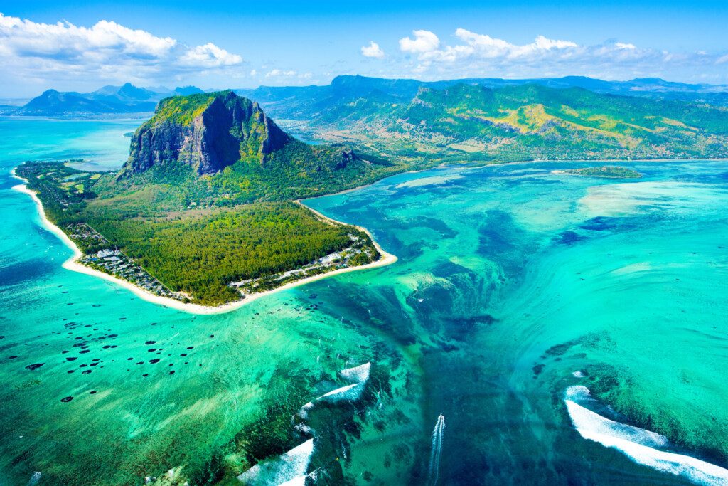 La cascade sous-marine du Morne - île Maurice