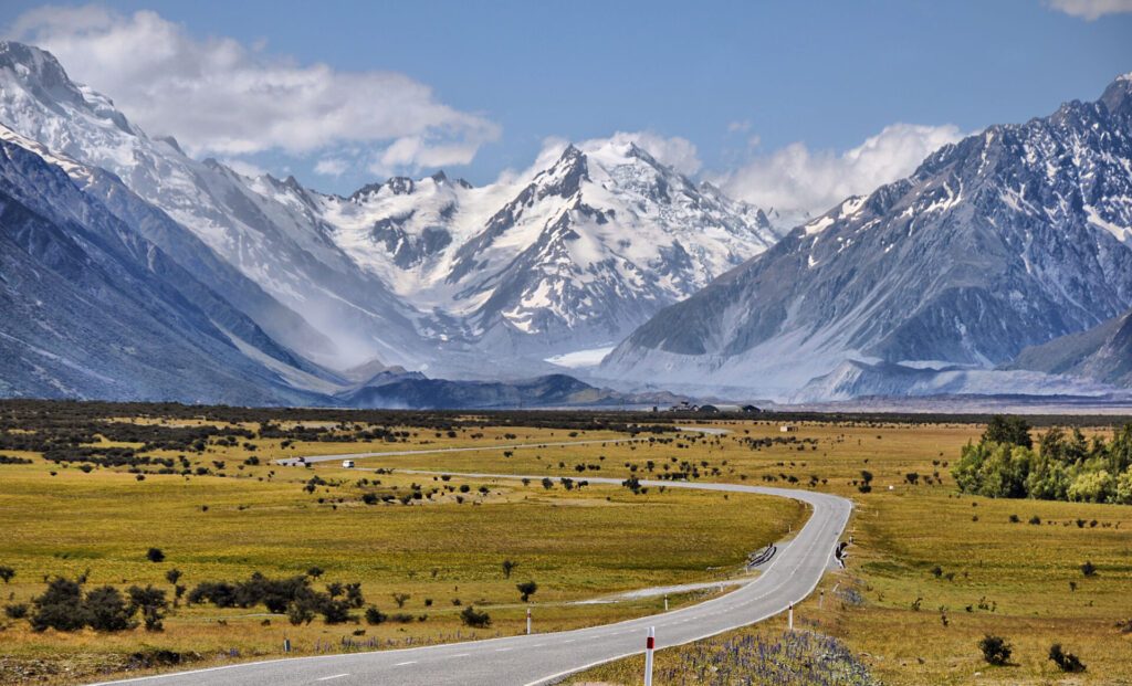 Route du Mont Cook - paysage Nouvelle Zélande