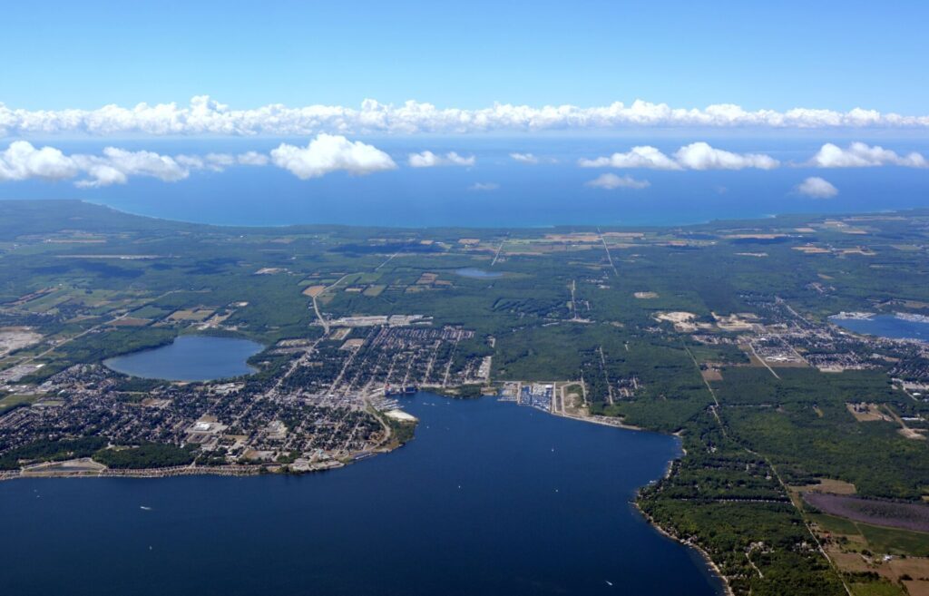 Vue aérienne sur Midland - Ontario