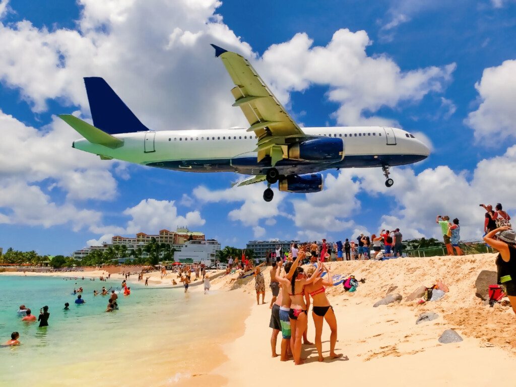 L'aéroport très spectaculaire de Saint Martin