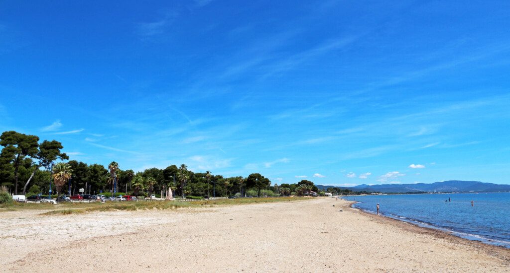 Plage à Hyères en France