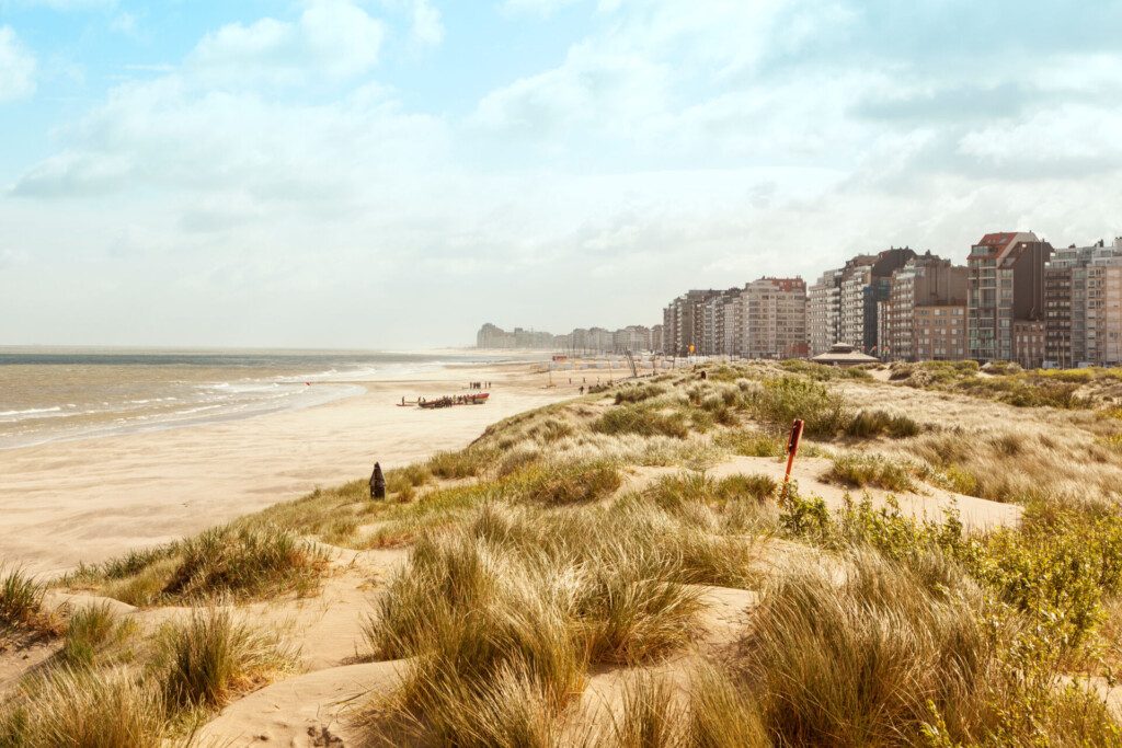 La grande plage de la station balnéaire Knokke-Heist