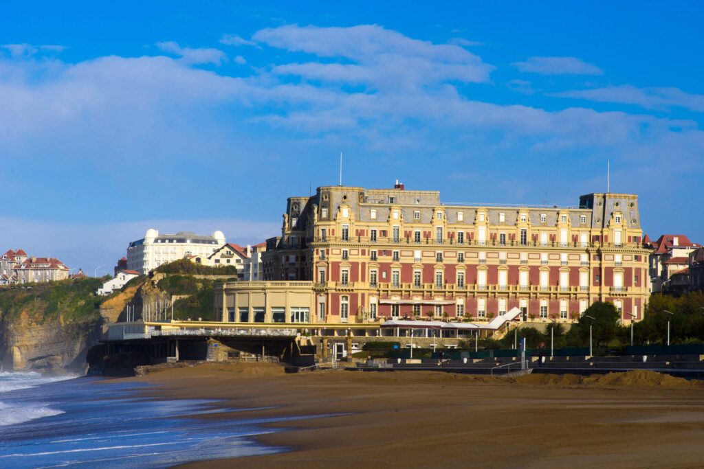 L’hôtel du Palais à Biarritz en hiver