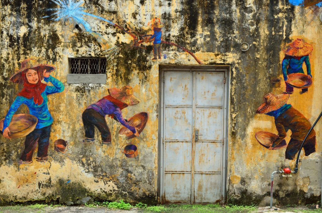 Mur peint à Ipoh en Malaisie