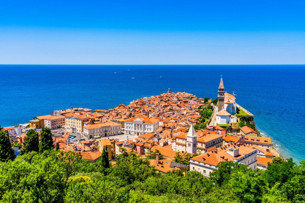 Piran et sa belle vue sur la mer (Slovénie)