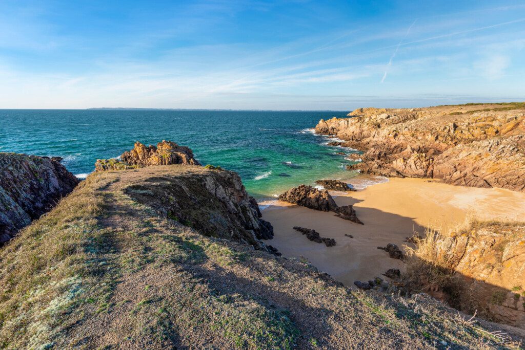 Une jolie plage de l’île Houat dans le Golfe du Morbihan