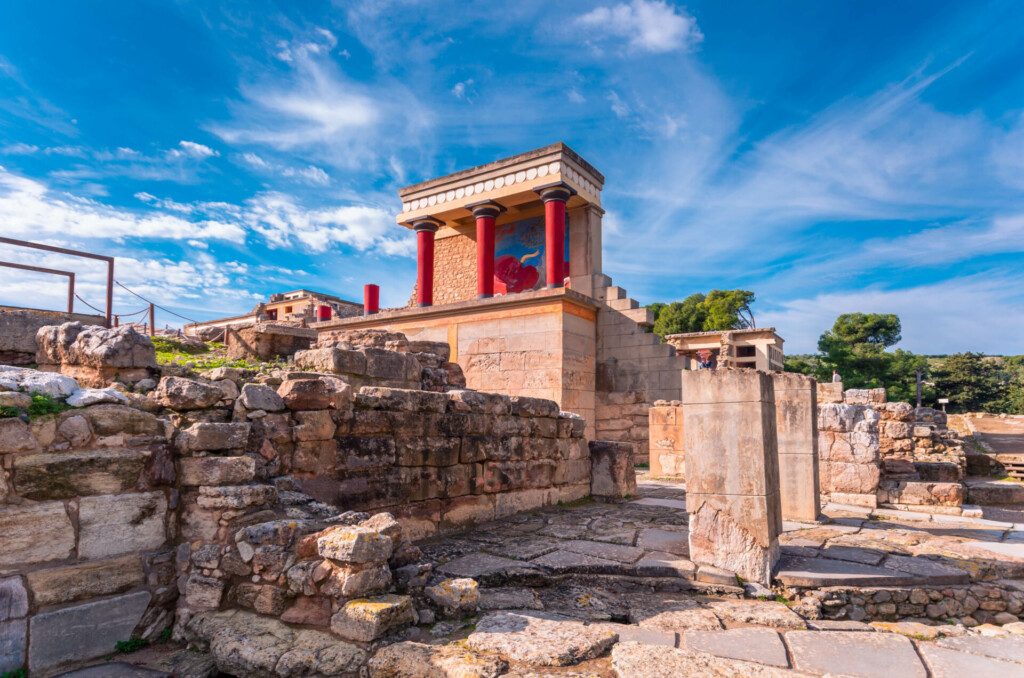 Le fascinant palais de Knossos proche de Héraklion