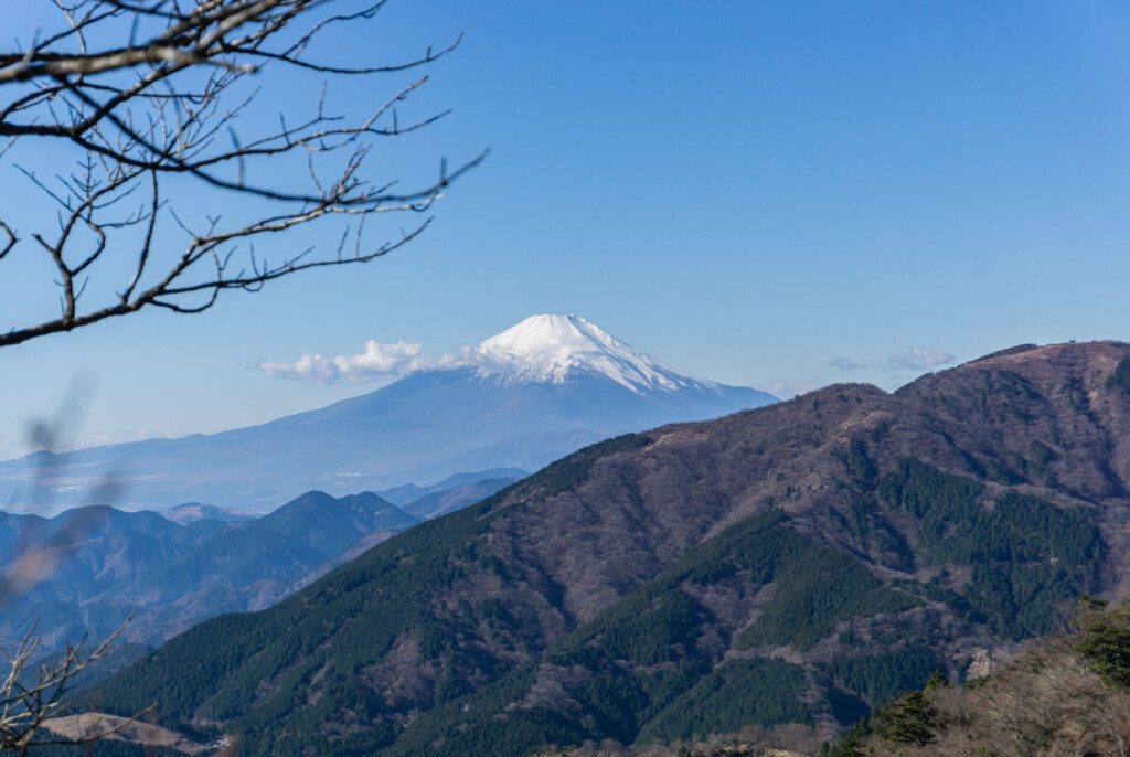 Vue sur le Mont Fuji depuis le mont Takao région de Tokyo