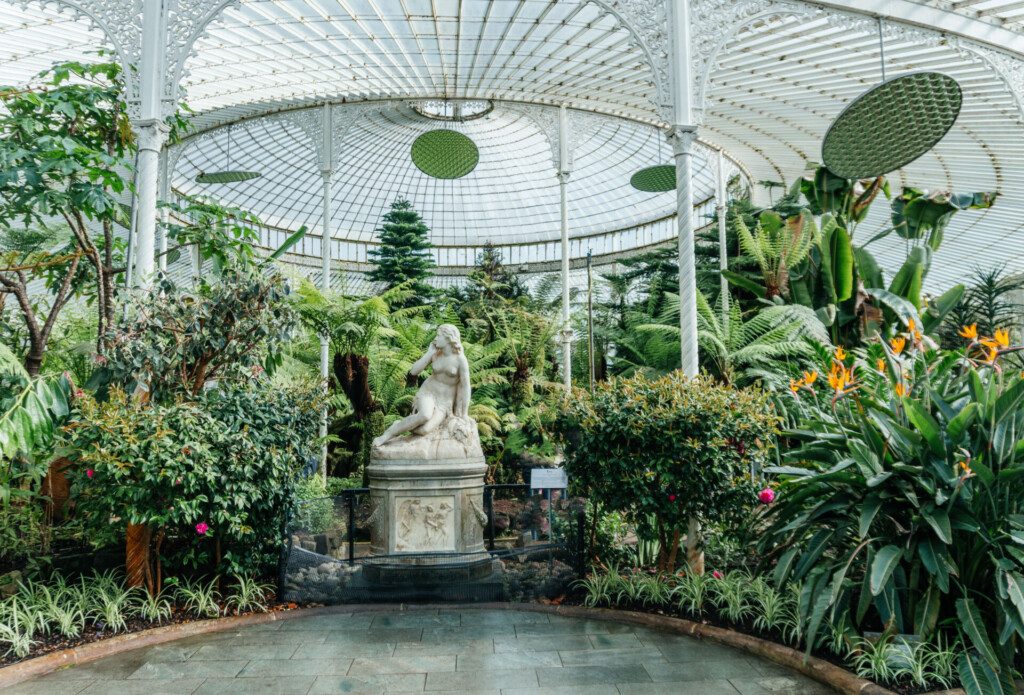 l'intérieur des serres dans les jardins botaniques de Glasgow