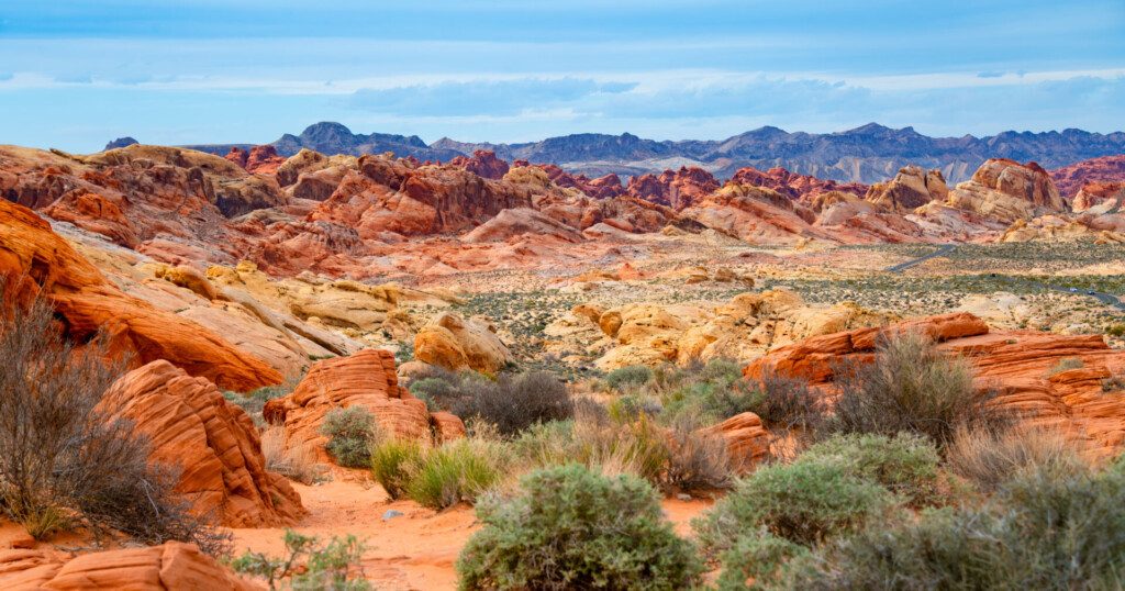 Le parc naturel Valley of Fire dans le Nevada vers Las Vegas