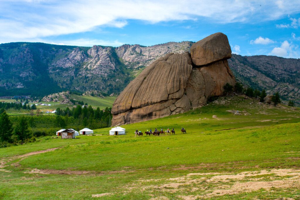 Melkhii Khad ou tortue de pierre dans le Parc national Gorkhi-Terelj en Mongolie