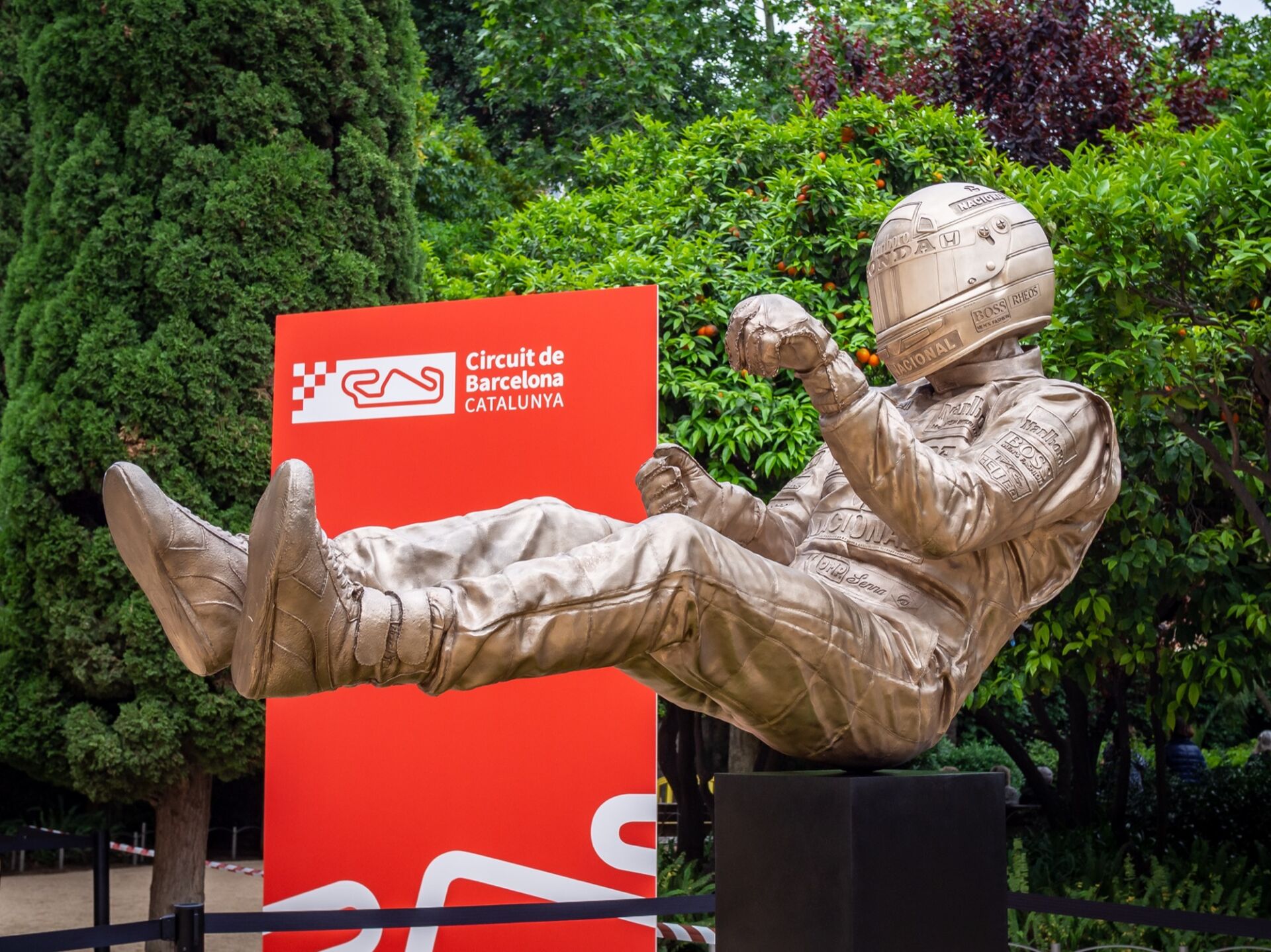 Sculpture Ayrton Senna au Circuit Barcelona-Catalunya